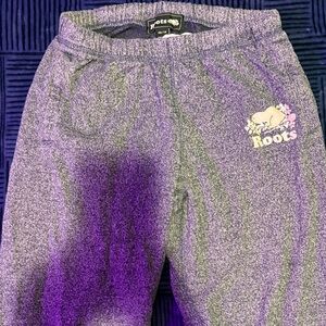 Roots Heather Purple Girls' Sweatpants with Logo